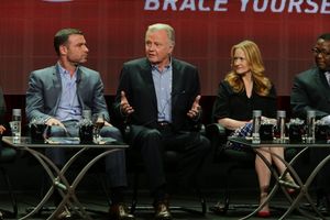 Liev Schreiber, Jon Voight and Paula Malcomson at the Ray Donovan Season 2 panel at the Showtime TCA Summer Press Tour 2014. @ BroadwayWorld Liev Schreiber, Jon Voight and Paula Malcomson at the Ray Donovan Season 2 panel at t Photo