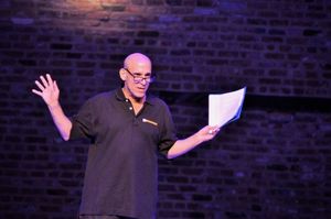 Jonathan Cerullo introducing the first segment...Seussical, Jr. Photo