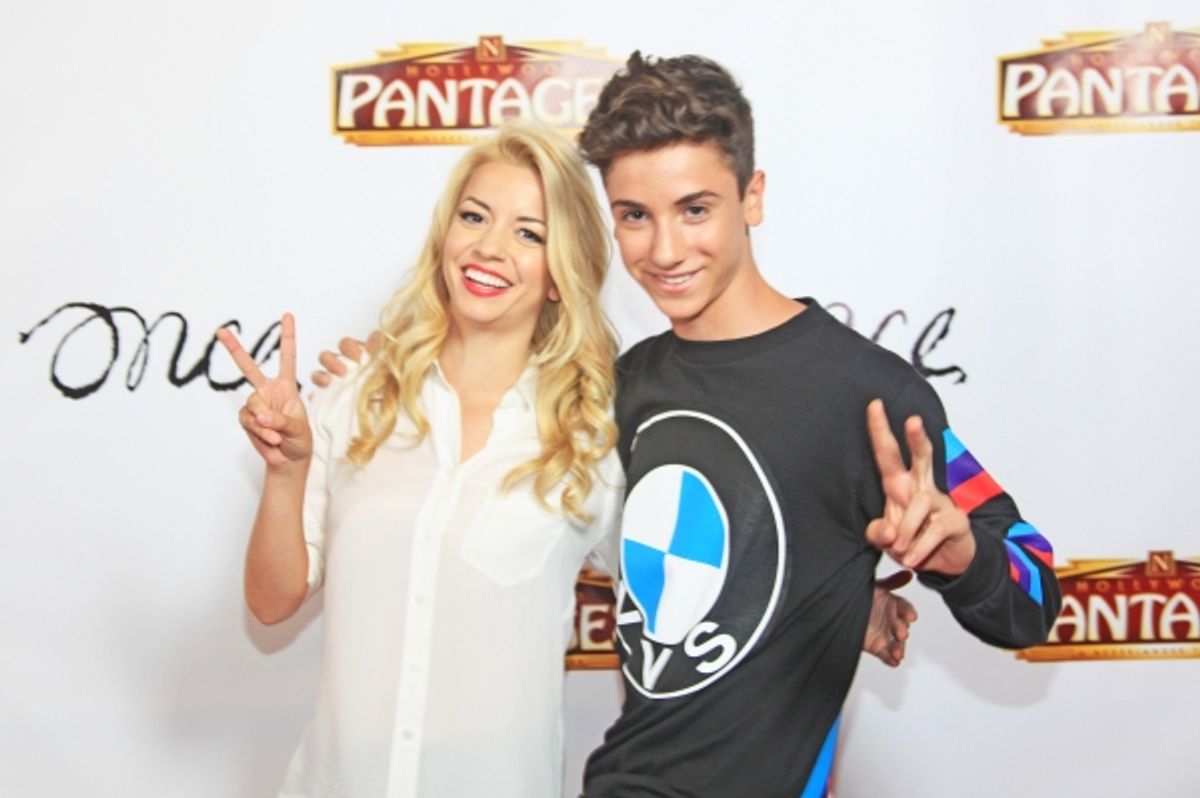 Masiela Lusha (ABC''s George Lopez) with Teo Halm (Earth to Echo) at 