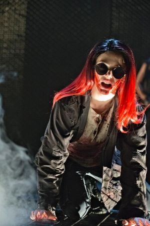 Deanna Gibson portrays one of three witches who deliver haunting prophecies to Macbet Photo