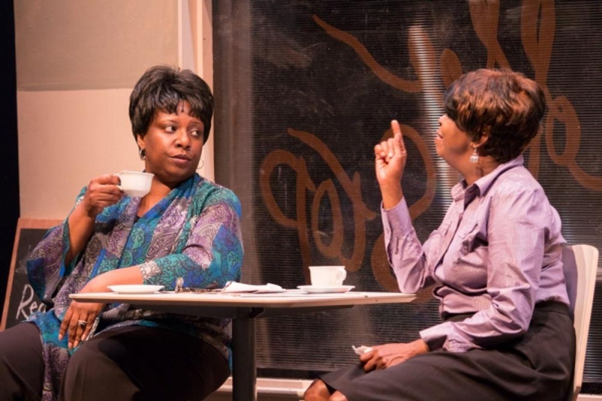 Deanna Reed-Foster as Older Katherine and Rhonda Preston as Older Juanita at 