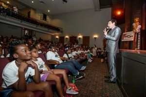 300 campers from NORDC were treated to a Junior Achievement lesson in showbiz, care of Le Petit Theatre and the cast from Under The Boardwalk. July 22, 2014. @ BroadwayWorld 300 campers from NORDC were treated to a Junior Achievement lesson in showbiz, care o Photo
