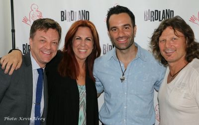 Jim Caruso, Victoria Shaw, Ramin Karimloo and James Dean Hicks Photo
