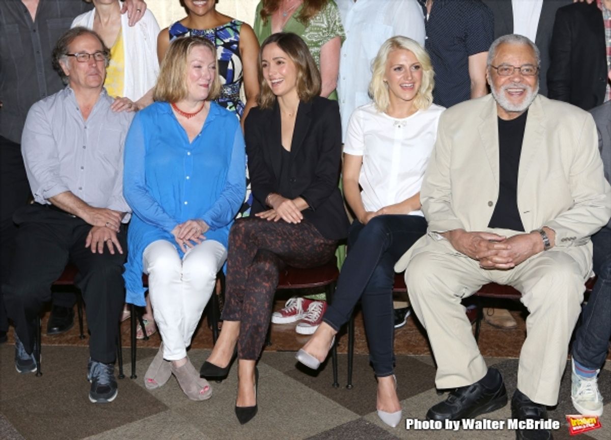 Mark Linn-Baker. Kristine Nielsen, Rose Byrne, Annaleigh Ashford and James Earl Jones  at 