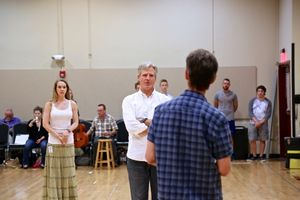 Tom Galantich and Analisa Leaming get into character as Captain von Trapp and Maria @ BroadwayWorld Tom Galantich and Analisa Leaming get into character as Captain von Trapp and Maria Photo