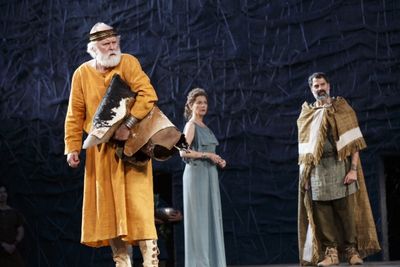 John Lithgow, Annette Bening, and Christopher Innvar Photo