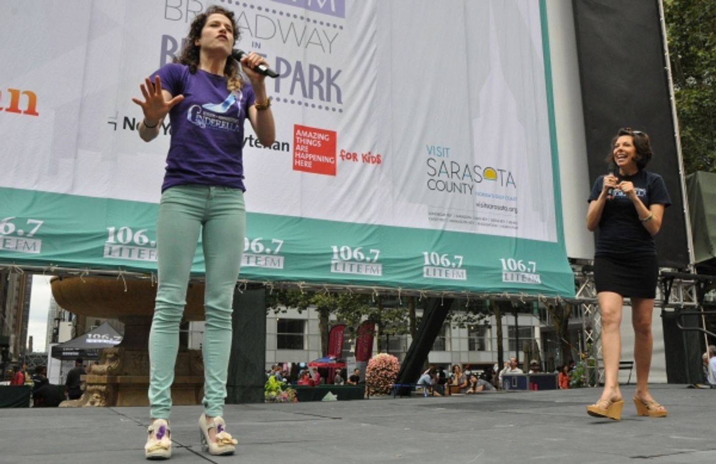 Photo Coverage: Casts of BULLETS, CINDERELLA, PHANTOM & More Visit BROADWAY IN BRYANT PARK!  Image