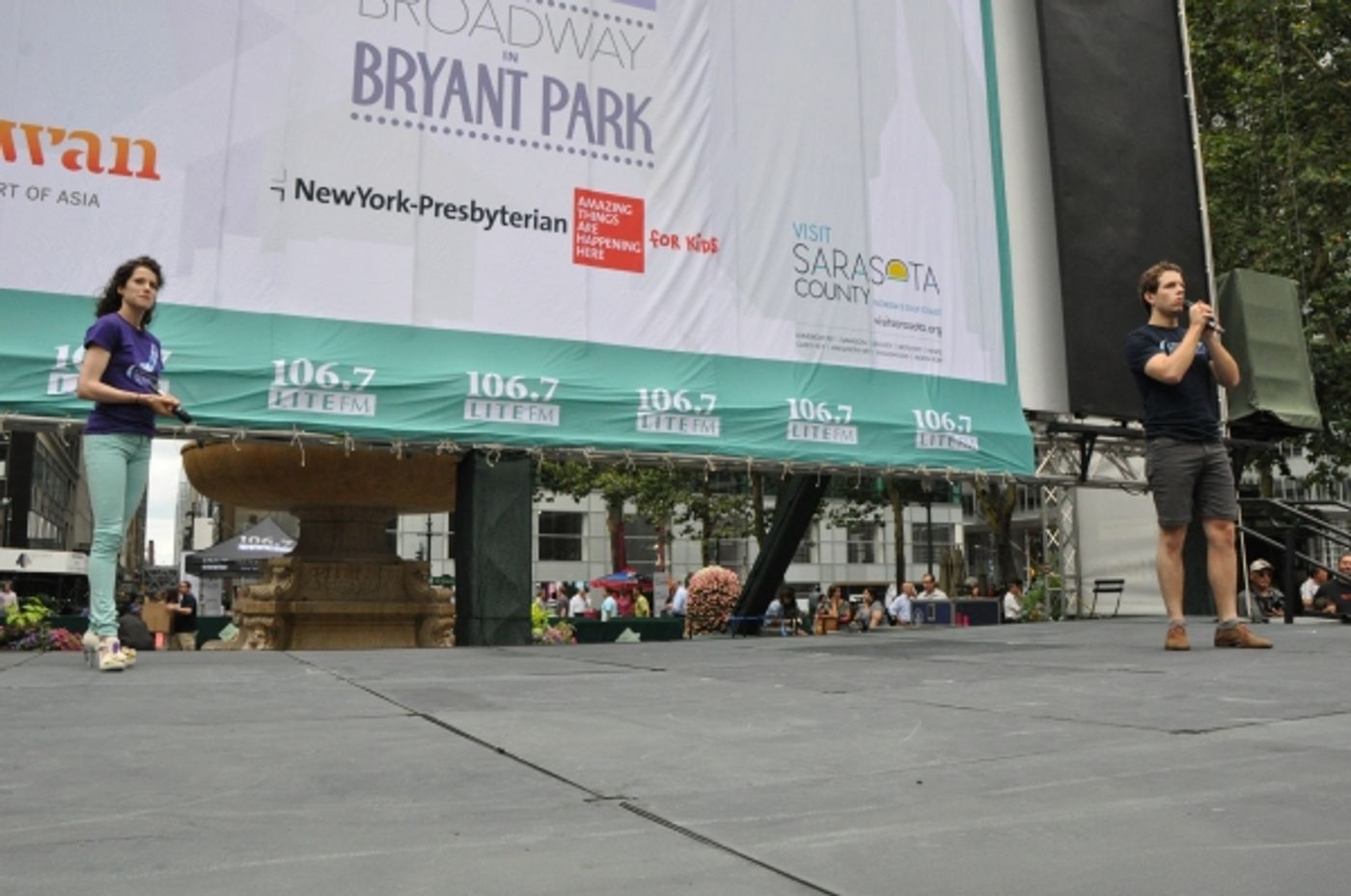 Photo Coverage: Casts of BULLETS, CINDERELLA, PHANTOM & More Visit BROADWAY IN BRYANT PARK!  Image