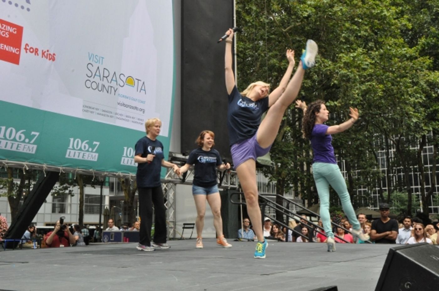 Photo Coverage: Casts of BULLETS, CINDERELLA, PHANTOM & More Visit BROADWAY IN BRYANT PARK!  Image
