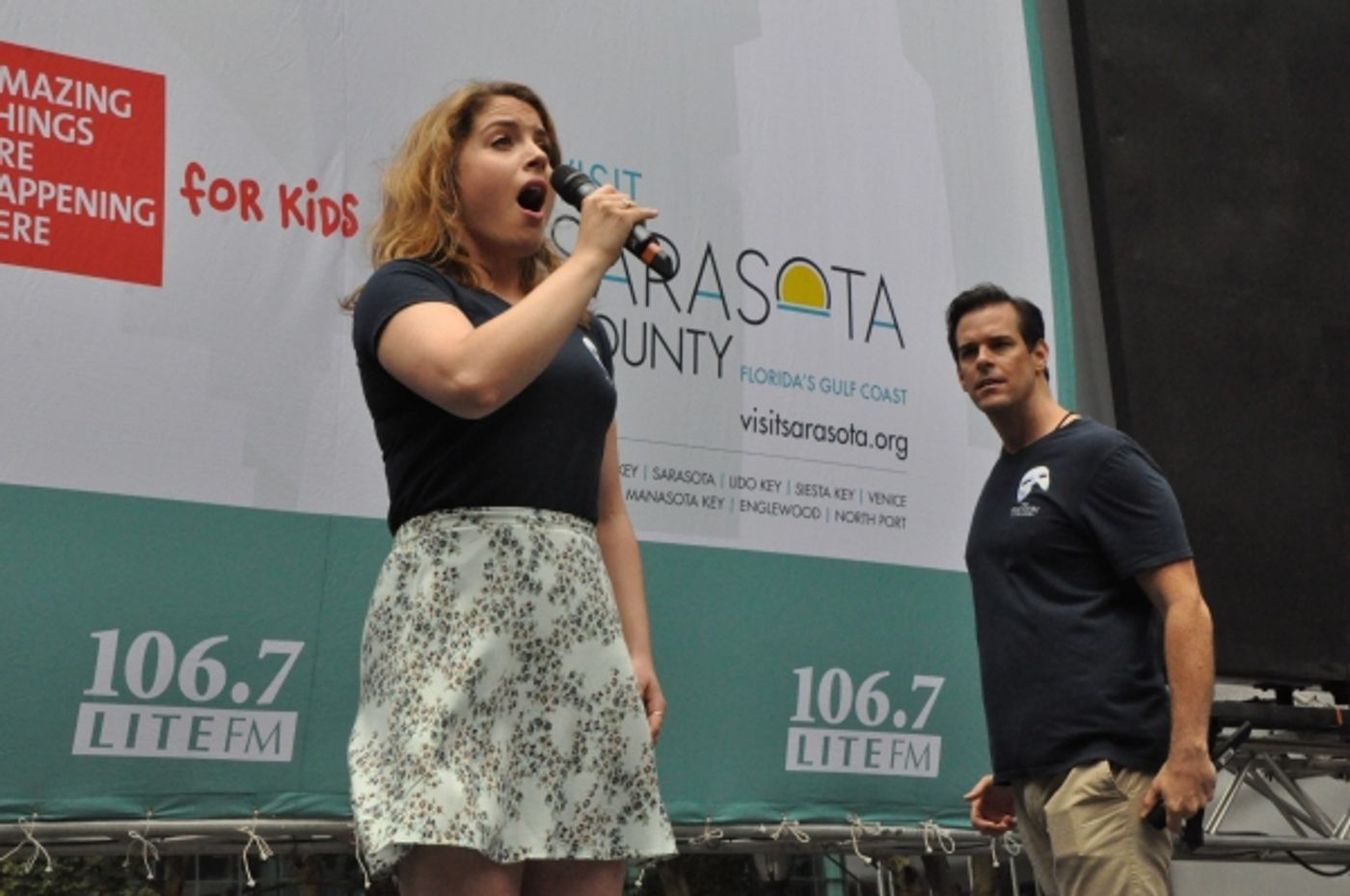 Photo Coverage: Casts of BULLETS, CINDERELLA, PHANTOM & More Visit BROADWAY IN BRYANT PARK!  Image