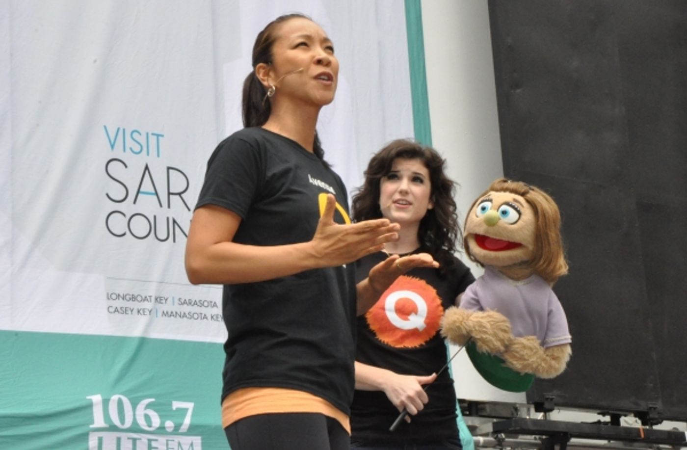 Photo Coverage: Casts of BULLETS, CINDERELLA, PHANTOM & More Visit BROADWAY IN BRYANT PARK!  Image