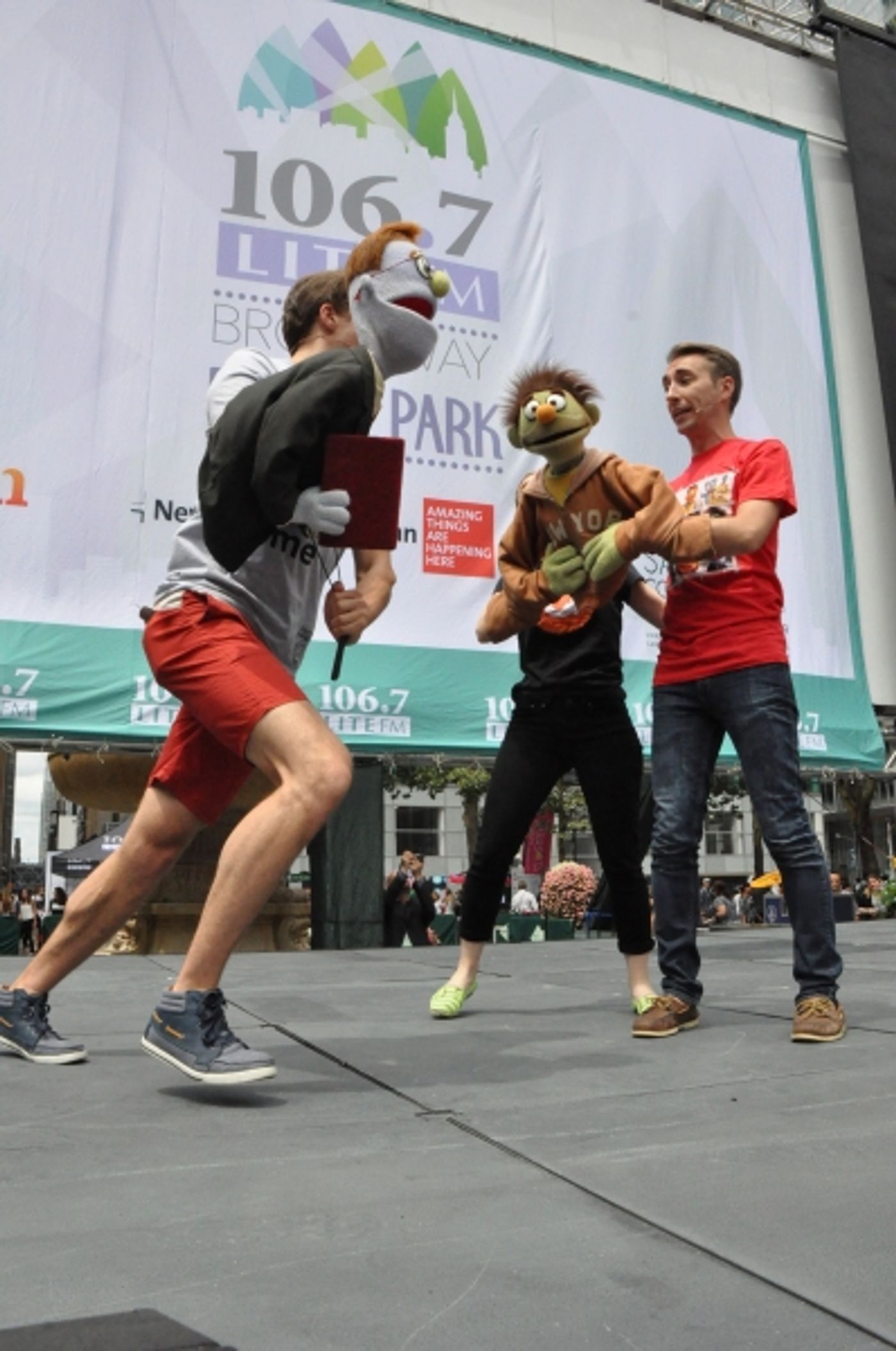 Photo Coverage: Casts of BULLETS, CINDERELLA, PHANTOM & More Visit BROADWAY IN BRYANT PARK!  Image