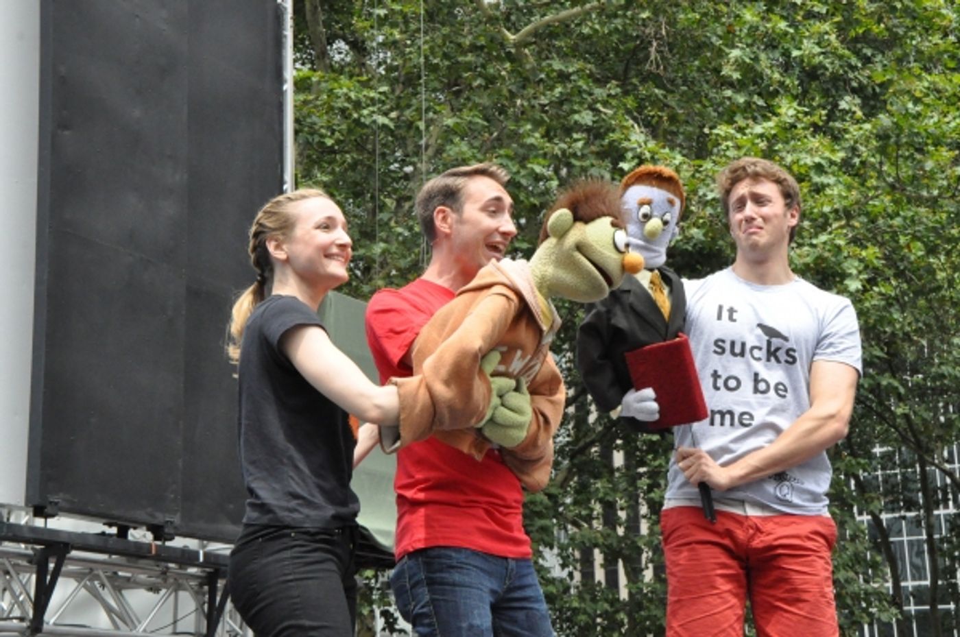 Photo Coverage: Casts of BULLETS, CINDERELLA, PHANTOM & More Visit BROADWAY IN BRYANT PARK!  Image