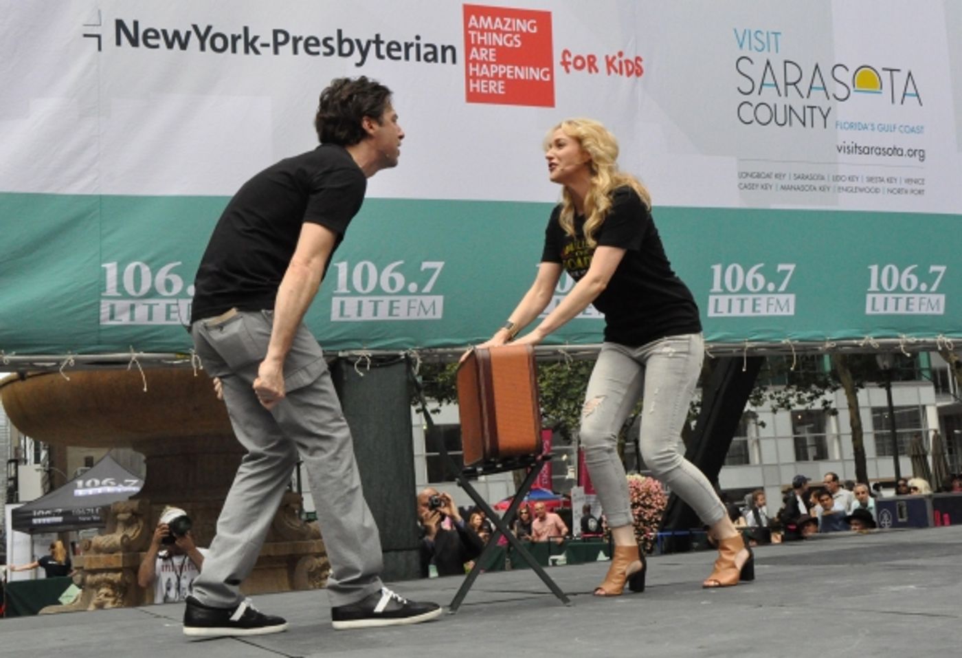 Photo Coverage: Casts of BULLETS, CINDERELLA, PHANTOM & More Visit BROADWAY IN BRYANT PARK!  Image