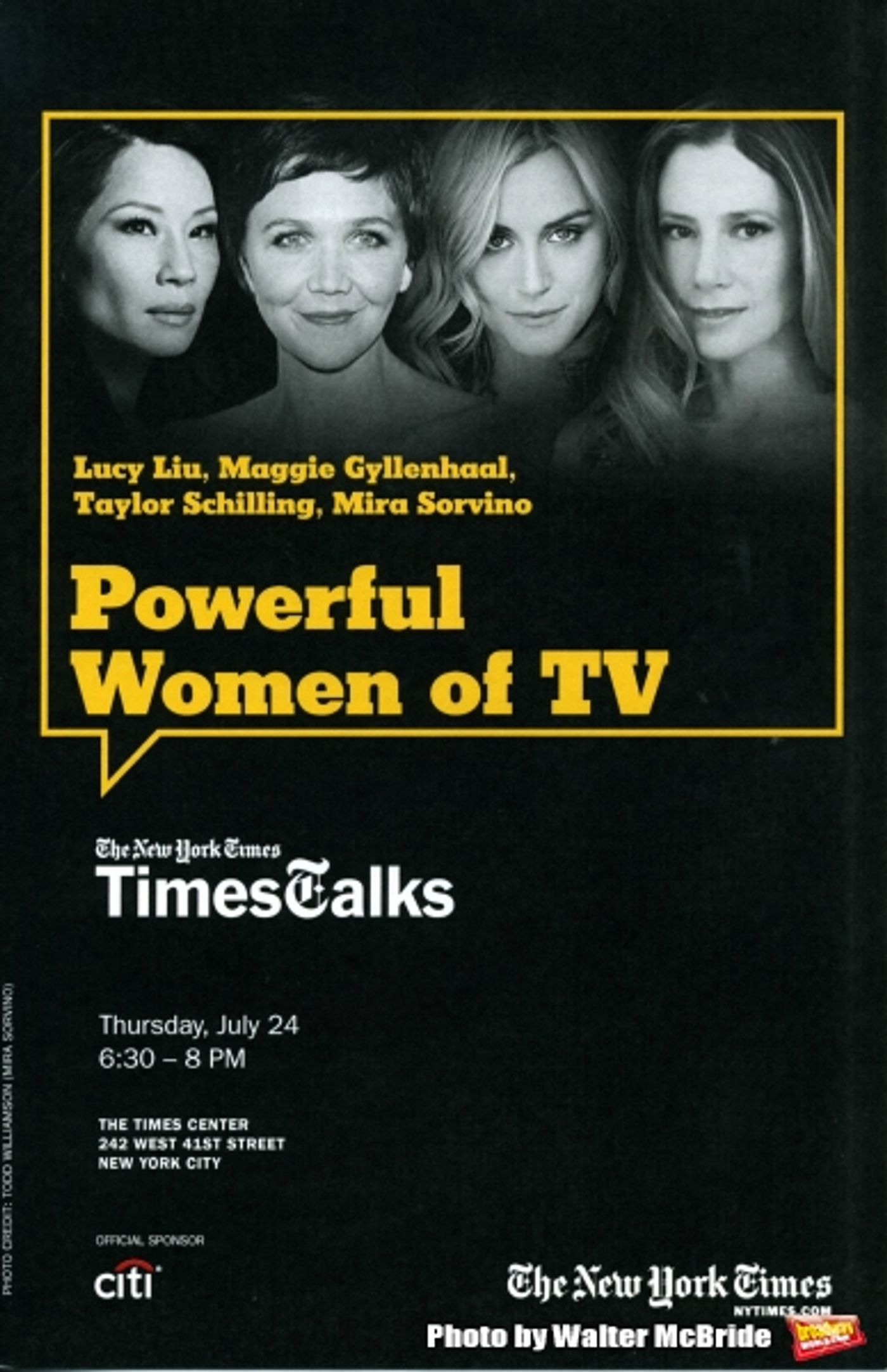 Photo Coverage: Maggie Gyllenhaal, Taylor Schilling, Lucy Liu and Mira Sorvino Visit TIMESTALKS Photo Coverage: Maggie Gyllenhaal, Taylor Schilling, Lucy Liu and Mira Sorvino Visit TIMESTALKS Image