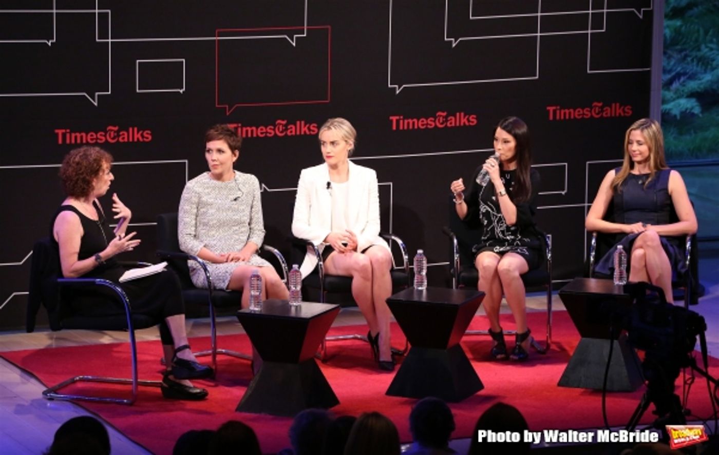 Photo Coverage: Maggie Gyllenhaal, Taylor Schilling, Lucy Liu and Mira Sorvino Visit TIMESTALKS Photo Coverage: Maggie Gyllenhaal, Taylor Schilling, Lucy Liu and Mira Sorvino Visit TIMESTALKS Image