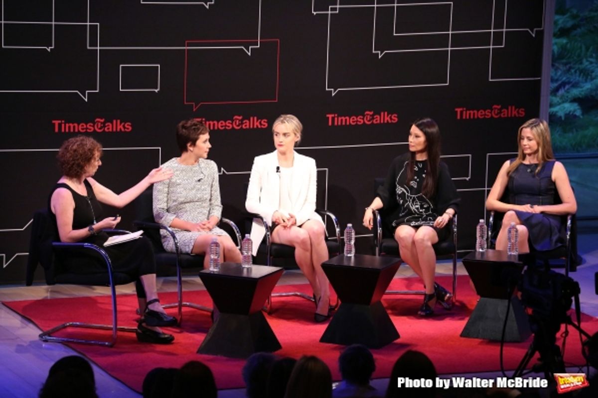 Patricia Cohen, Maggie Gyllenhaal, Taylor Schilling, Lucy Liu and Mira Sorvino at 