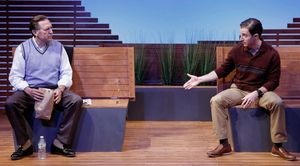 A scene from The Mulberry Bush by Neil Labute, directed by Maria Mileaf with Victor Slezak and J.J. Kandel @ BroadwayWorld A scene from The Mulberry Bush by Neil Labute, directed by Maria Mileaf with Victor S Photo