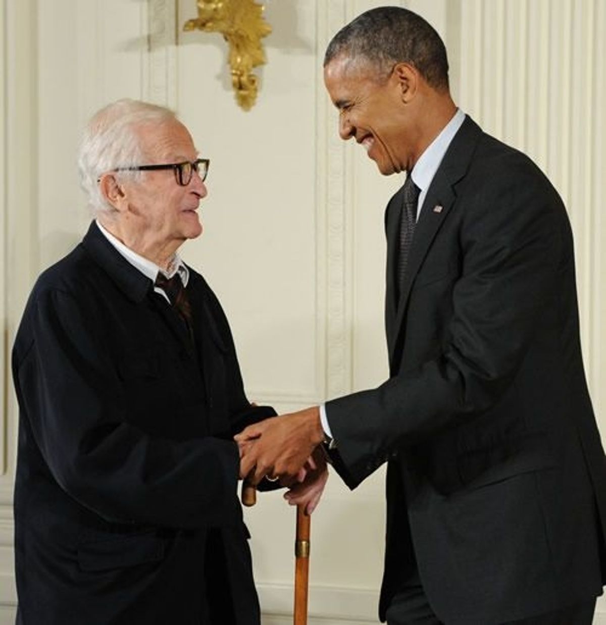 Albert Maysles and President Barack Obama at 