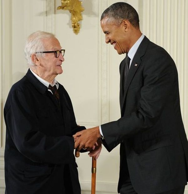 Albert Maysles and President Barack Obama Photo