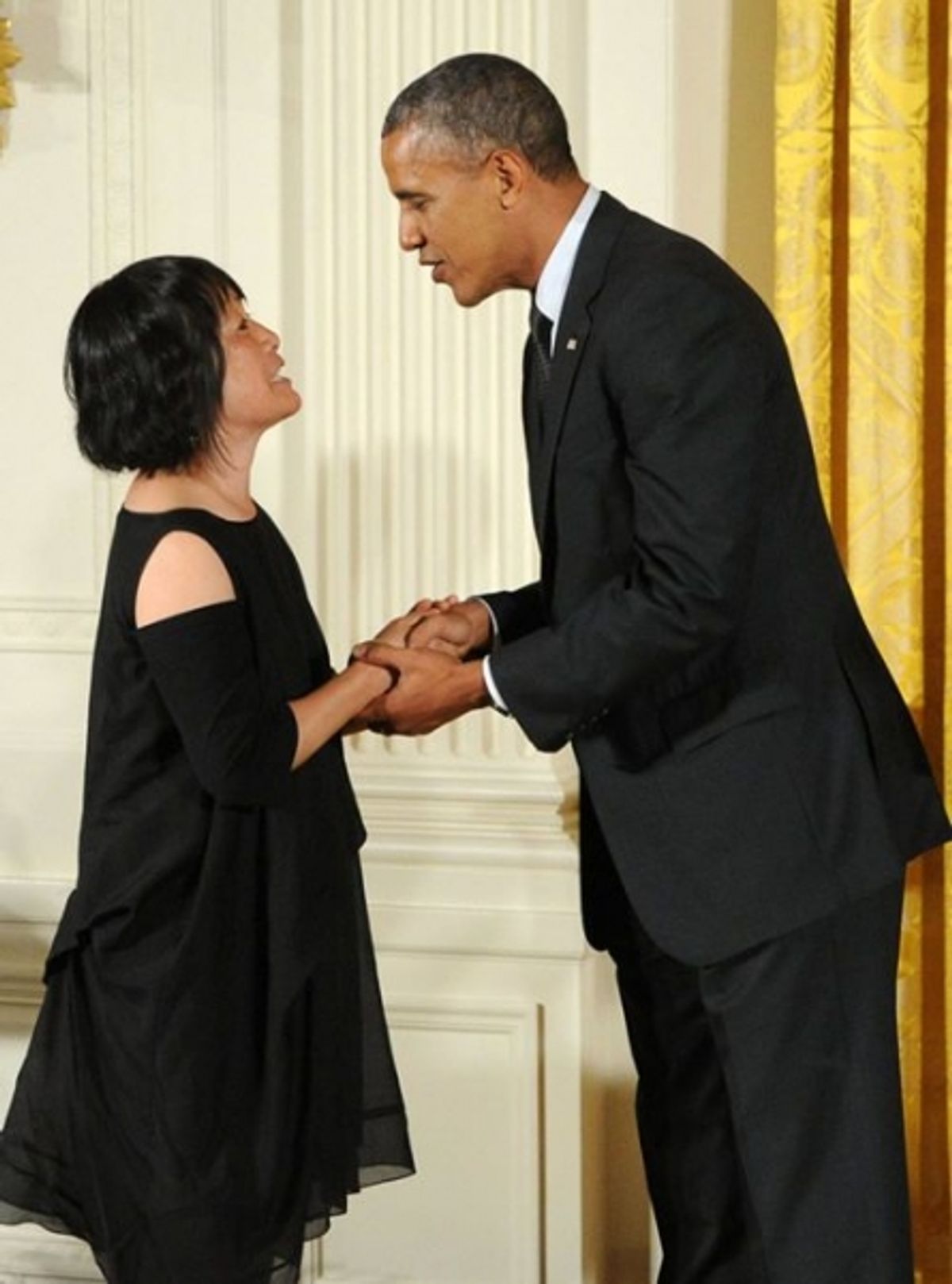 Billie Tsien and President Barack Obama at 