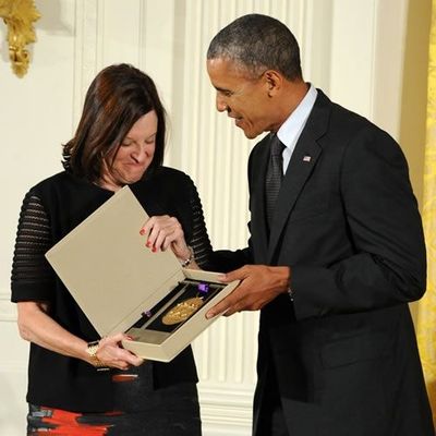 Karen Brooks Hopkins and President Barack Obama Photo