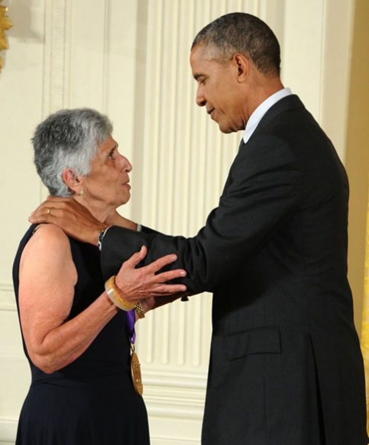 Joan Harris and President Barack Obama at 