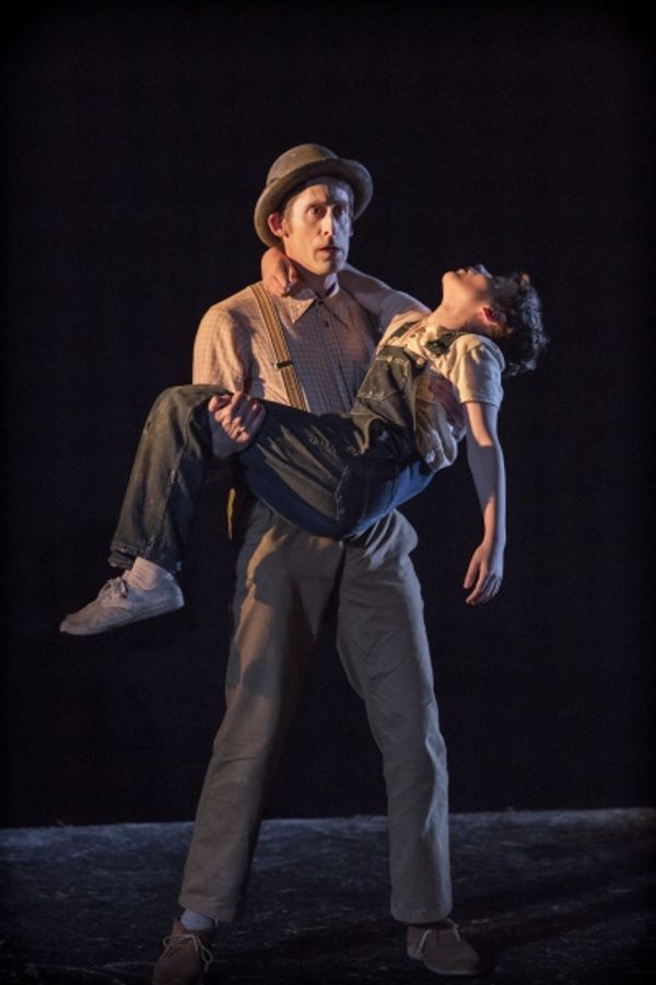 Daniel Tuite as Boo Radley with Adam Scotland as Jem Photo