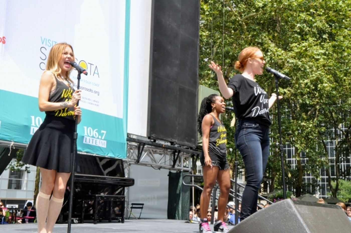 Photo Coverage: Casts of GENTLEMAN'S GUIDE, HEATHERS and More Visit Broadway in Bryant Park!  Image