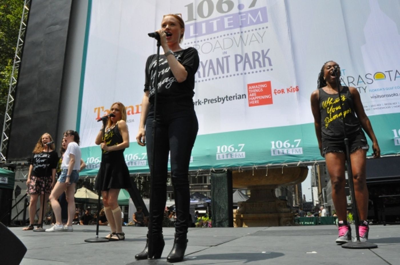 Photo Coverage: Casts of GENTLEMAN'S GUIDE, HEATHERS and More Visit Broadway in Bryant Park!  Image