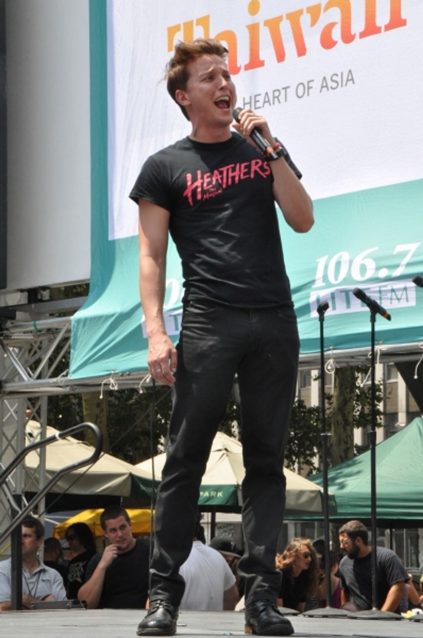 Photo Coverage: Casts of GENTLEMAN'S GUIDE, HEATHERS and More Visit Broadway in Bryant Park!  Image