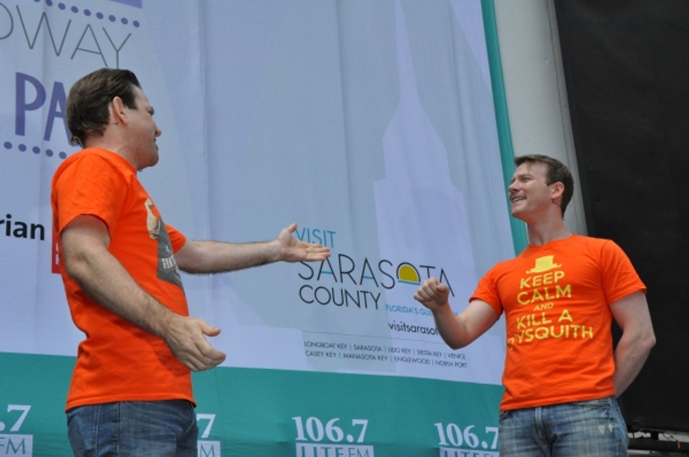 Photo Coverage: Casts of GENTLEMAN'S GUIDE, HEATHERS and More Visit Broadway in Bryant Park!  Image