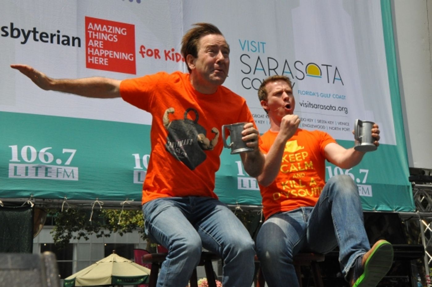 Photo Coverage: Casts of GENTLEMAN'S GUIDE, HEATHERS and More Visit Broadway in Bryant Park!  Image