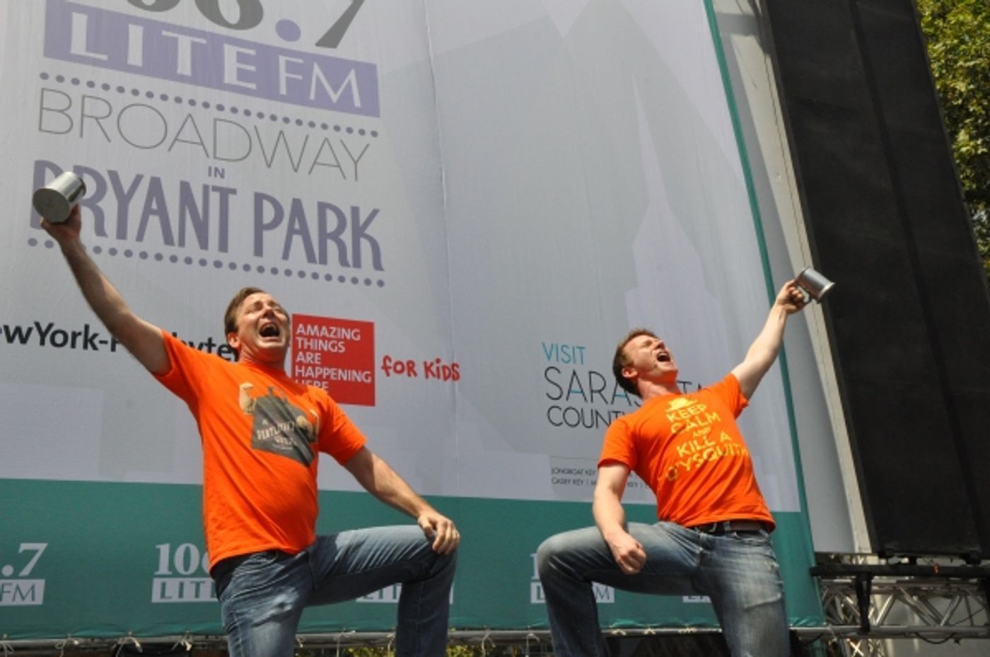 Photo Coverage: Casts of GENTLEMAN'S GUIDE, HEATHERS and More Visit Broadway in Bryant Park!  Image