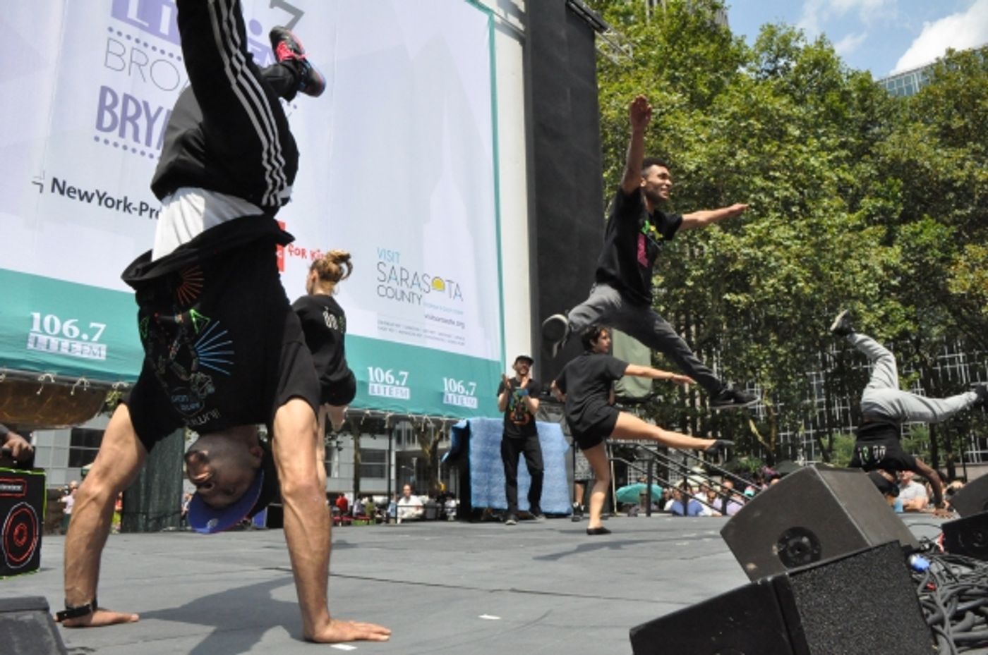 Photo Coverage: Casts of GENTLEMAN'S GUIDE, HEATHERS and More Visit Broadway in Bryant Park!  Image