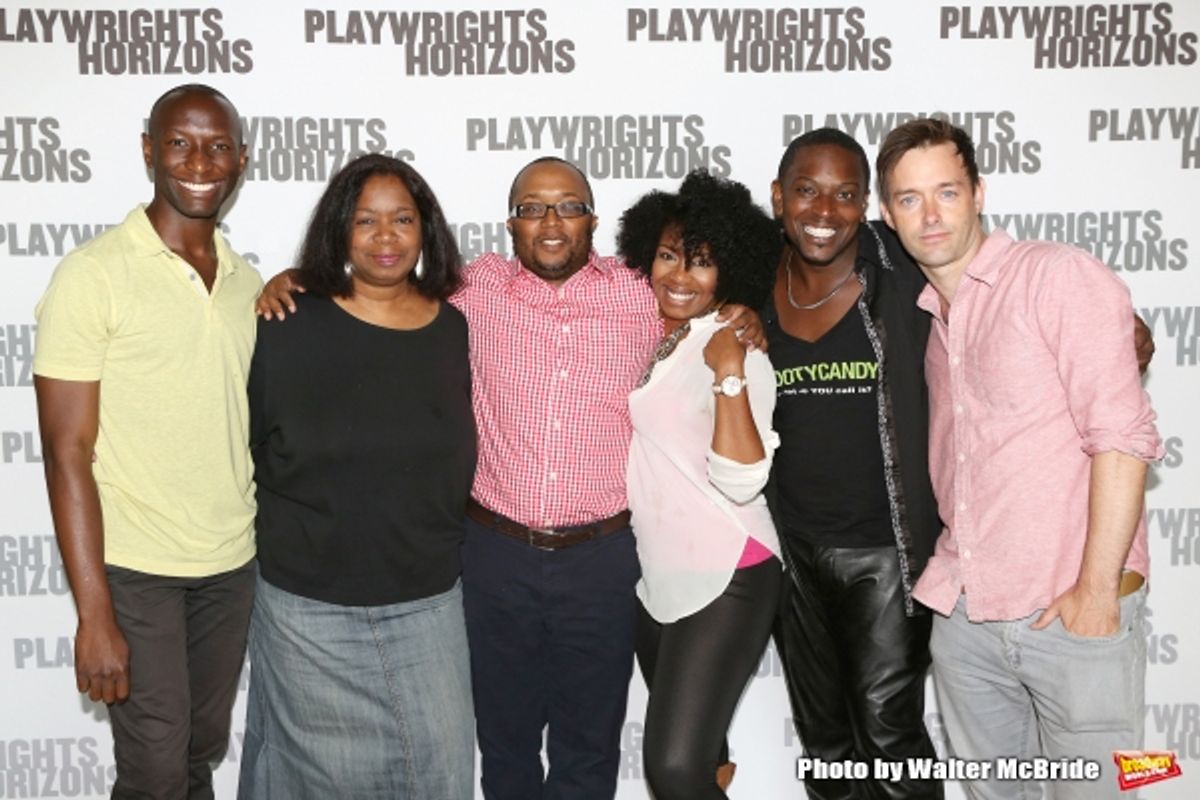 Phillip James Brannon, Benja Kay Thomas, director Robert O''Hara,  Jessica Frances Dukes, Lance Coadie Williams and Jesse Pennington  at 