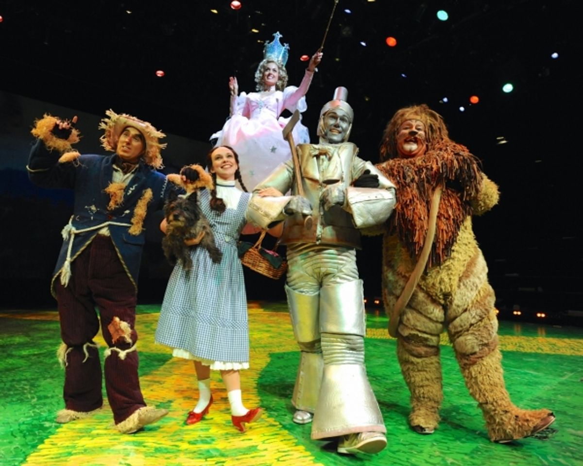 Tim Dolan (scarecrow), Devon Perry (Dorothy),  Michelle Dawson ( Glinda) Chris Kind (tin man), Jayson Elliott at 