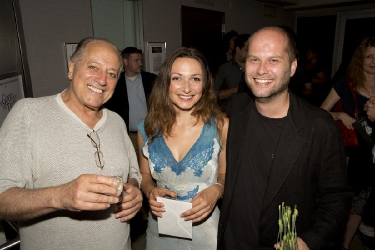 Saul Reichlin (stars as Milos Dobry), Isobel Pravda (stars as Hana Pravda), director and co-author Daniel Hrbek at 