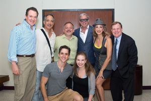 Songwriters visit Music Theatre Wichita’s “Catch Me If You Can.†Left to right, David Hess (Frank Sr.), Thom Sesma (Carl Hanratty), Marc Shaiman (composer, co-lyricist), Scott Wittman (co-lyricist), Paula Leggett Chase (Paula Abagnale), @ BroadwayWorld Songwriters visit Music Theatre Wichita’s “Catch Me I Photo