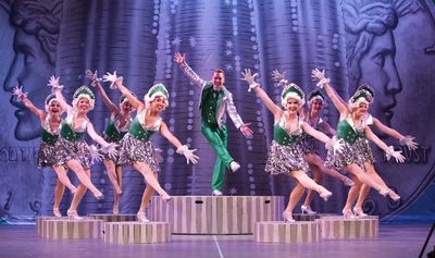 Billy Lawlor (Shonn Wiley) leads the tapping ladies in Ã¢â‚¬Å“WeÃ¢â‚¬® Photo