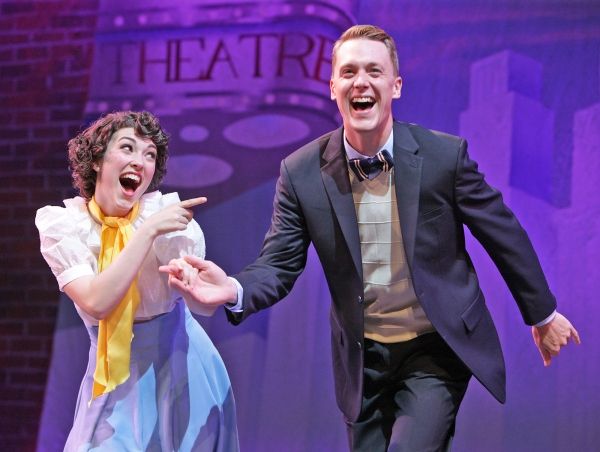Chorus girl Peggy Sawyer (Tessa Grady) and Broadway juvenile Billy Lawlor (Shonn Wile Photo