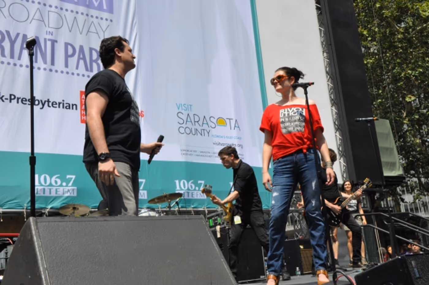Photo Coverage: Casts of JERSEY BOYS, CABARET and More Visit BROADWAY IN BRYANT PARK! Image