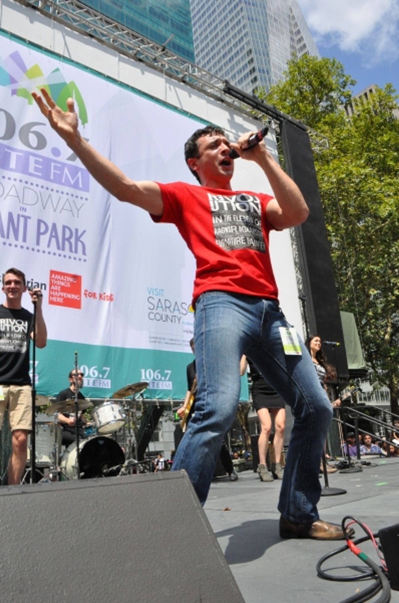 Photo Coverage: Casts of JERSEY BOYS, CABARET and More Visit BROADWAY IN BRYANT PARK! Image