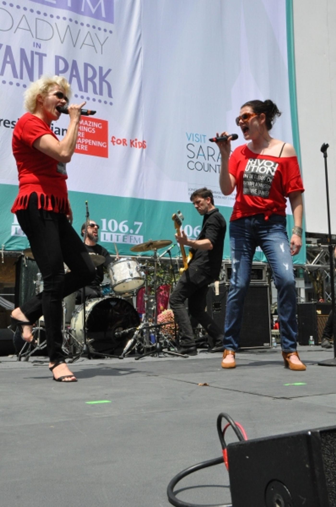 Photo Coverage: Casts of JERSEY BOYS, CABARET and More Visit BROADWAY IN BRYANT PARK! Image
