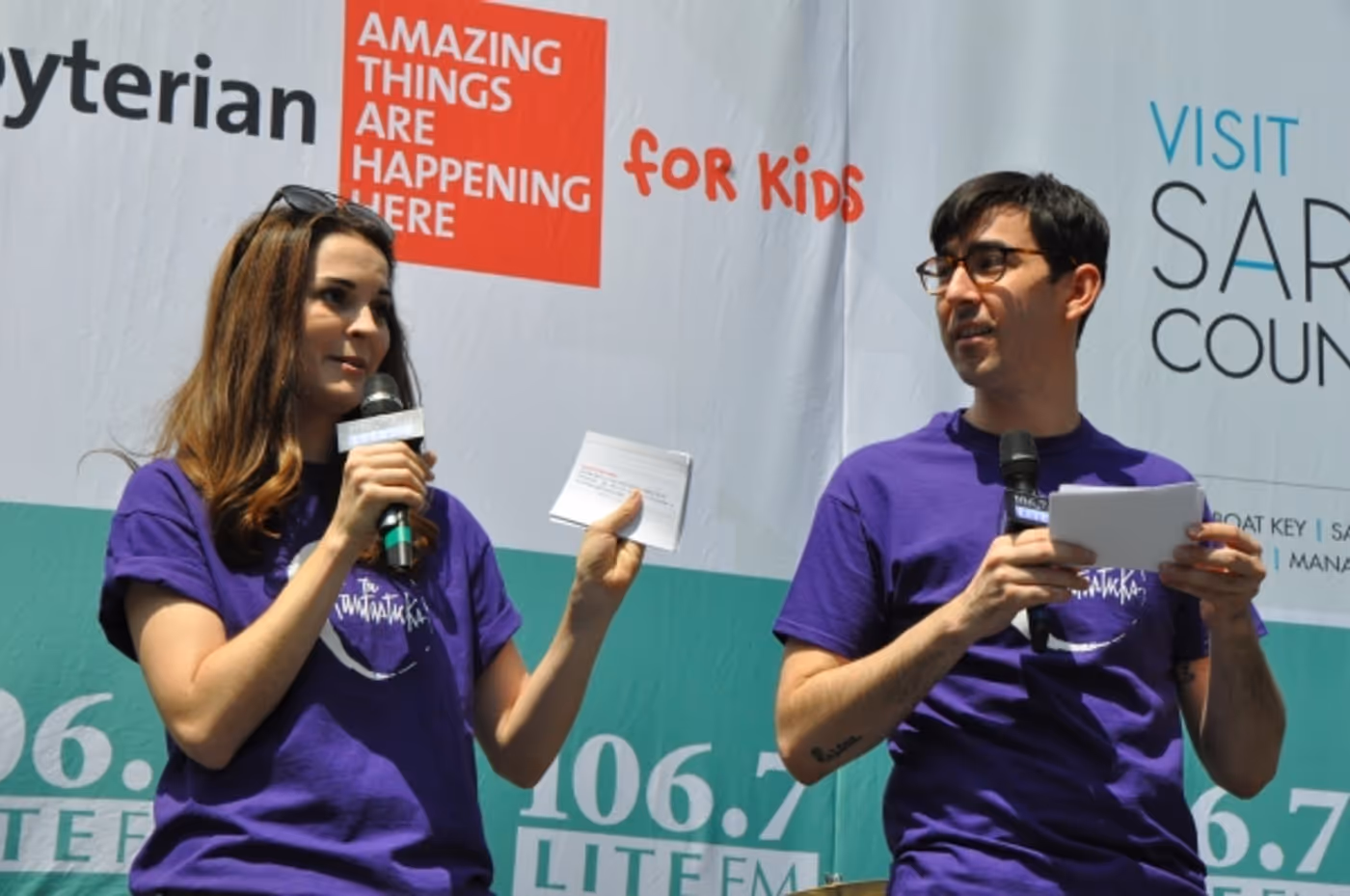 Photo Coverage: Casts of JERSEY BOYS, CABARET and More Visit BROADWAY IN BRYANT PARK! Image