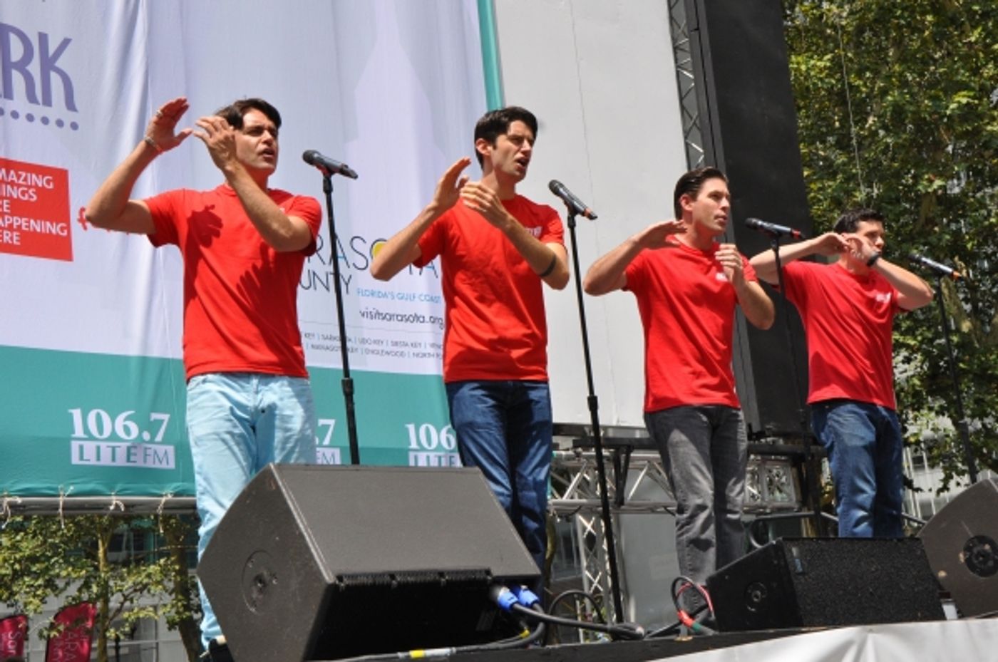 Photo Coverage: Casts of JERSEY BOYS, CABARET and More Visit BROADWAY IN BRYANT PARK! Image