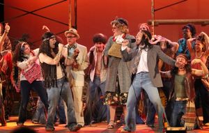 Jamey Grisham as Claude, Kevin Robert White as Berger with tourists @ BroadwayWorld Jamey Grisham as Claude, Kevin Robert White as Berger with tourists Photo