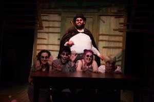 Behind: Jeff Bouthiette as Other Mr. Bobo; Foreground (Left to Right) Jennifer T. Gru Photo