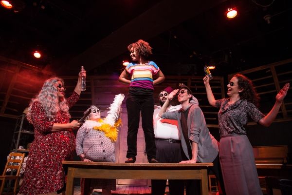 Kevin Bishop as Pirate, Caitlin Jackson as Eccentric Chicken, Sheridan Singleton as C Photo