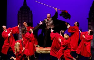 The Noteworthy LIfe of Howard Barnes. Jeff Steitzer (Von Schwartzenheim) and Ensemble Photo